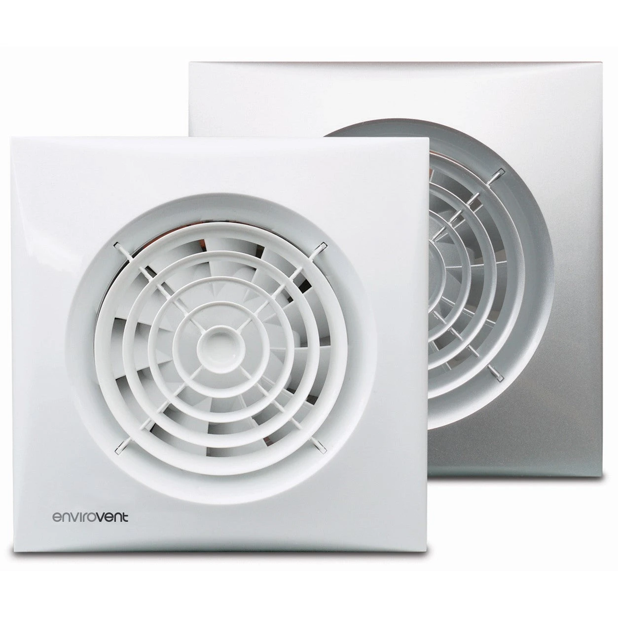 Envirovent Silent 100mm 4" Silver Ultra Quiet WC & Bathroom Extractor Fan With Timer - SIL100ST 2 Envirovent Silent 100mm 4" Silver Ultra Quiet WC & Bathroom Extractor Fan With Timer - SIL100ST - Image 2
