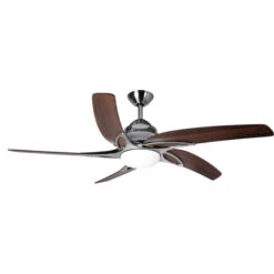 Fantasia Viper 44inch. Ceiling Fan With Remote Control/Blades Dark Oak - Stainless Steel - 114154
