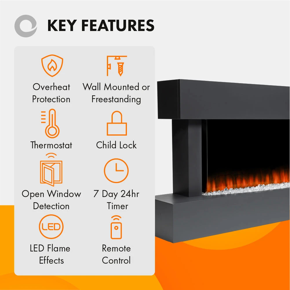 Devola Ewell 2kW Electric Fireplace Suite – DVWF203G - Return Unit 2 Devola Ewell 2kW Electric Fireplace Suite – DVWF203G - Return Unit - Image 2