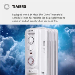 Devola 1500W Oil Filled Radiator (5 Fin) White - DVSOR5F15W -Ventilation Equipment Store 1 252F3 252F3 252Ff 252F133fe15c9a5c70199b5bf97f54b33c0ad5cd502e 09 Timers