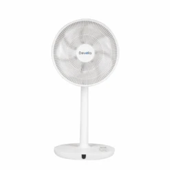 Devola Ultra Quiet 28W 12 Speed 16-inch DC Pedestal Fan - White - DV16DCPF
