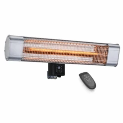 Devola Platinum 1.8kW Wall Mounted Patio Heater With Remote Control - DVPH18PWMSL