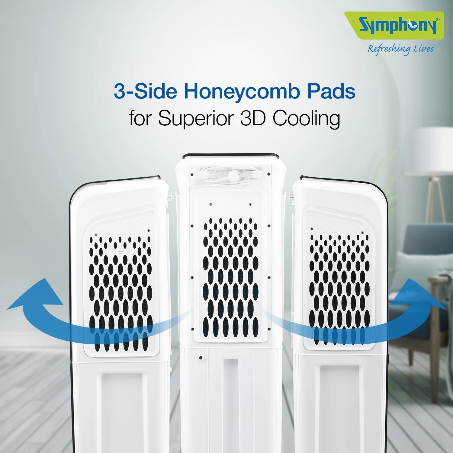 Symphony Diet 3D 40i Tower Air Cooler 40 Litres With Magnetic Remote - DIET3D40I 8 Symphony Diet 3D 40i Tower Air Cooler 40 Litres With Magnetic Remote - DIET3D40I - Image 8