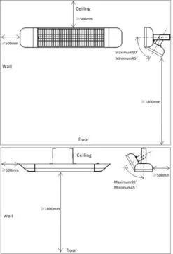 Devola 2.4kW Wi-Fi Patio Radiant Heater - DVPH2400B -Ventilation Equipment Store 2 252F6 252F8 252F5 252F26850094990c0342fc90f54da606bc7d2b923123 QHA Bracket Diagram