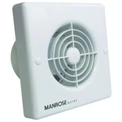 Manrose QF100H 4.8W Quiet Axial Bathroom Extractor Fan With Humidity Control
