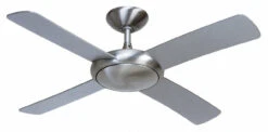 Fantasia Orion 44inch. Ceiling Fan With Matt Silver Blade Without Light - Brushed Aluminium - 115298