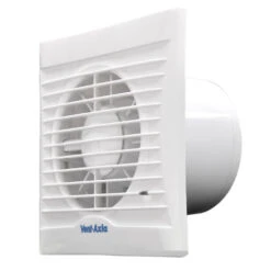 Vent-Axia Silhouette 100TM 4"/100mm Axial Bathroom, Kitchen And Toilet Fan - 454058
