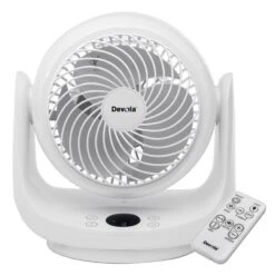 Devola Low Noise 20W 9 Speed 9-inch DC Desk Fan - White - DVF7DCFAN
