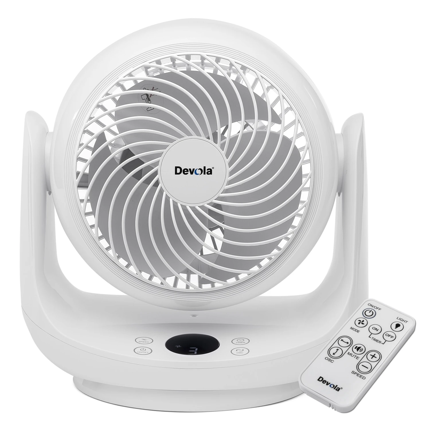 Devola Low Noise 20W 9 Speed 9-inch DC Desk Fan - White - DVF7DCFAN 1 Devola Low Noise 20W 9 Speed 9-inch DC Desk Fan - White - DVF7DCFAN