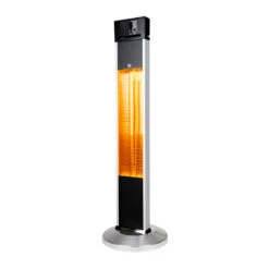 Devola Master 2kW Freestanding Patio Heater With Remote Control -DVXSPH20FSB - Return Unit