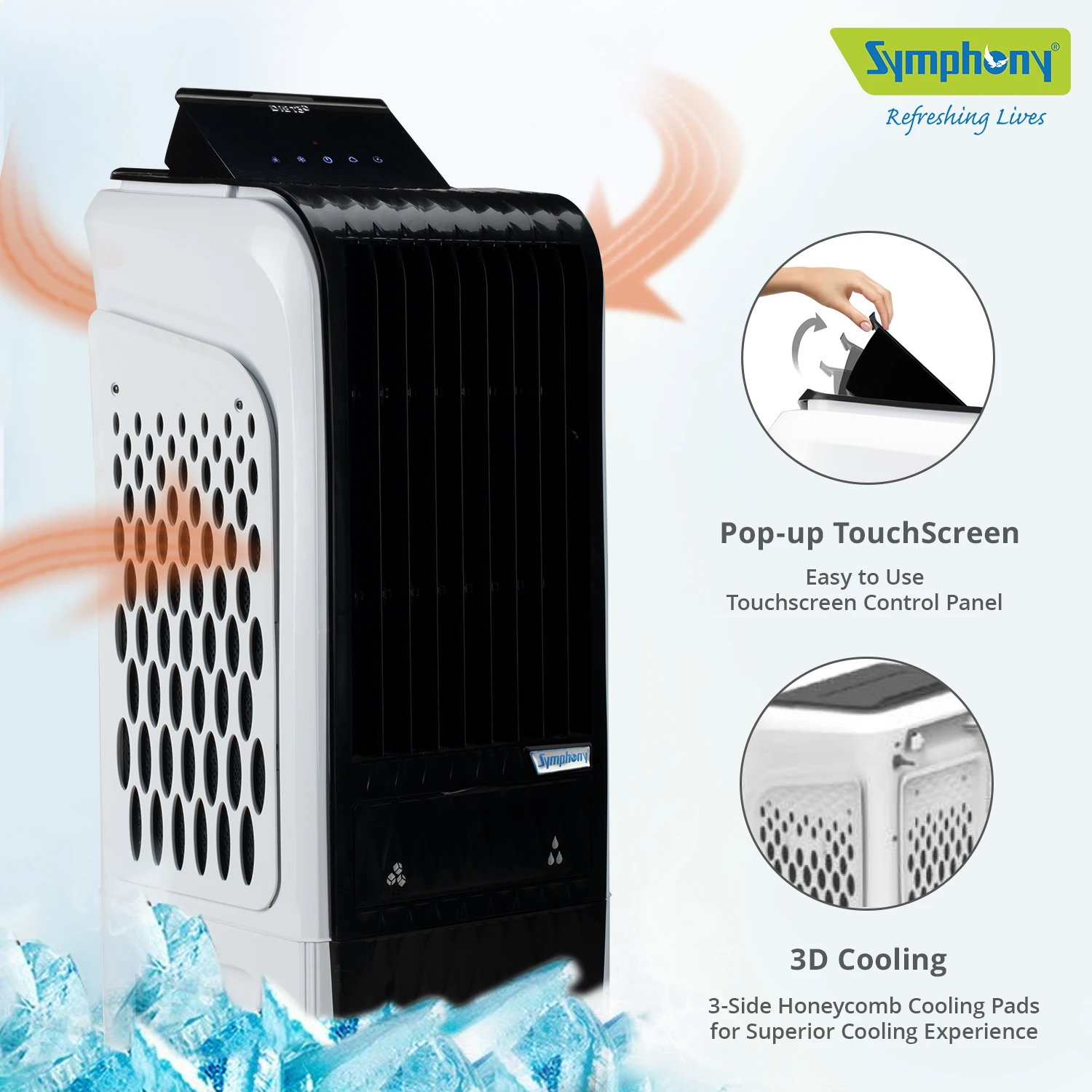 Symphony Diet 3D 40i Tower Air Cooler 40 Litres With Magnetic Remote - DIET3D40I 6 Symphony Diet 3D 40i Tower Air Cooler 40 Litres With Magnetic Remote - DIET3D40I - Image 6
