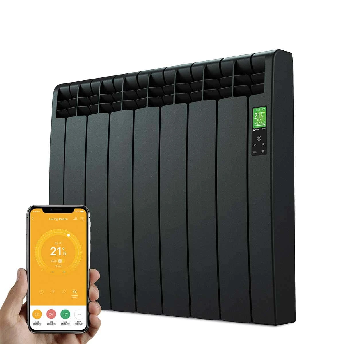 Rointe 770WDelta D Series Graphite Electric Radiator 7 Elements - DIB0770RAD 1 Rointe 770WDelta D Series Graphite Electric Radiator 7 Elements - DIB0770RAD