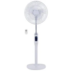 Ecoair Low Energy 26W 35 Speed 16-inch DC Pedestal Fan - White - ZEPHYR