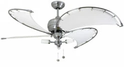 Fantasia Spinnaker Combi 40inch. Ceiling Fan W/Pull Cord With Light - Stainless Steel - 114819