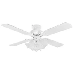 Fantasia EuroFans Rio 36inch. Ceiling Fan With White Blade & Light - White - 110248