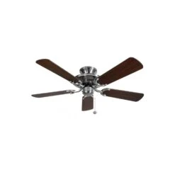Fantasia Mayfair 42inch. Ceiling Fan With Dark Oak Blade - Stainless Steel - 115441