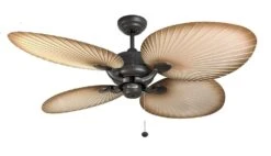 Fantasia Palm 52inch. Outdoor Fan Ceiling Fan With Natural Brown Acrylic Blade - Chocolate Brown - 111665