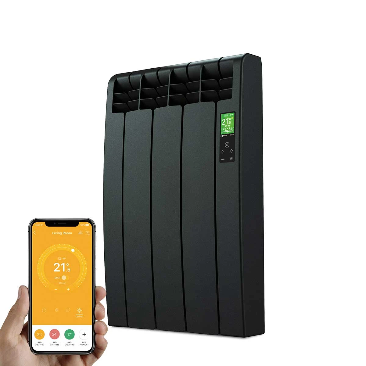 Rointe 330W Delta D Series Graphite Electric Radiator 3 Elements - DIB0330RAD 1 Rointe 330W Delta D Series Graphite Electric Radiator 3 Elements - DIB0330RAD