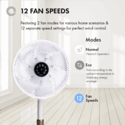 Devola Ultra Quiet 28W 12 Speed 12-inch DC Pedestal Fan - White - DV12PDQM - Return Unit -Ventilation Equipment Store 5 252F3 252Fb 252F4 252F53b4e744a3908cc7281a48b3c5e2452f06ae9d0d 06 12 Fan speeds 404ba282 ac95 4aa2 9f8b 861a334c3118