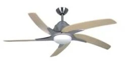 Fantasia Elite Viper Plus 54inch. Ceiling Fan With Maple Blade & Light - Stainless Steel - 114628