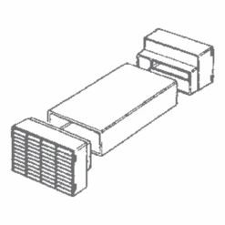 Manrose 220 X 90mm Rectangular Return Air Box With Airbrick Outlet- 7917
