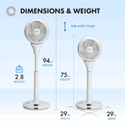 Devola Ultra Quiet 22W 12 Speed 9-inch DC Pedestal Fan - White - DV9PDQM - Return Unit -Ventilation Equipment Store 6 252Fc 252Fb 252Fa 252F6cbafa193ef54c3f067e5f788ff16707e666d789 03 Dimensiosn Weight c53d19af 49b6 47ba 9b93 cb5af8a2fd60