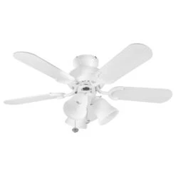 Fantasia Capri Combi 36inch. Ceiling Fan With Matt White Blade & Light - Gloss White - 110194