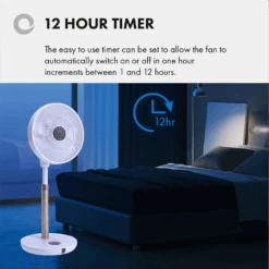 Devola Ultra Quiet 28W 12 Speed 12-inch DC Pedestal Fan - White - DV12PDQM - Return Unit -Ventilation Equipment Store 7 252F3 252Fc 252F6 252F73c63617a14ffa396aed418786e982320f559171 08 12hr timer 36dce5c4 bee3 4268 8ae7 a9a500498396