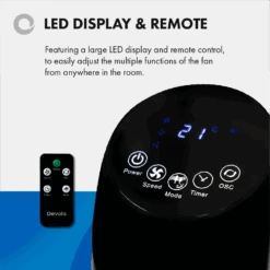 Devola 45W 3 Speed 33-inch Tower Fan With Remote - Black/White - DV33TFBW - Return Unit -Ventilation Equipment Store 7 252F7 252F1 252Fa 252F771af04f223eb260c085c0de6fb677cf50c1f2e6 07 LED Display be7fb32c edd1 4e2b a39d ec801ac69885