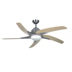 Fantasia Viper 54in. Ceiling Fan With Remote Control/Blades Maple Stainless Steel - 110941