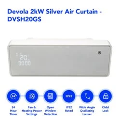 Devola 2kW Air Curtain Silver - DVSH20GS -Ventilation Equipment Store 8 252F3 252F9 252Fc 252F839c4acd0848dc66baecadb1507e335b6b2bec49 Image 2