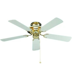 Fantasia Mayfair 42inch. Ceiling Fan With White Blade - Polished Brass - 110583