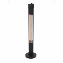 Devola Platinum 2kW Floor Standing Patio Heater With Remote Control IP65 Black - DVPH20PFSB