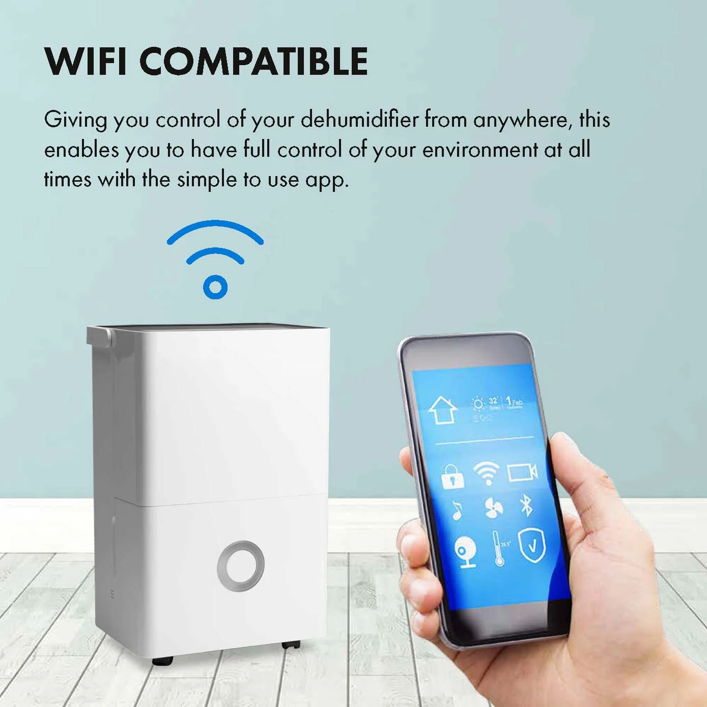 Devola 20L Compressor WiFi Dehumidifier With HEPA Filter - DV20QHWF 7 Devola 20L Compressor WiFi Dehumidifier With HEPA Filter - DV20QHWF - Image 7