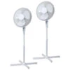 Prem-I-Air 16" White Oscillating Pedestal Fans With 3 Speed Settings (Twin Pack) - EH1797