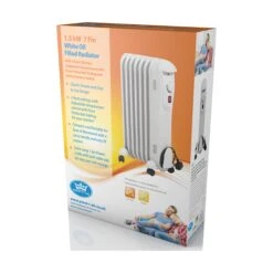 Premiair 1.5Kw 7 Fin Oil Filled Radiator - EH1842 -Ventilation Equipment Store EH18421