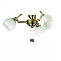 Fantasia Florence Ceiling Fan Halogen Lighting - Antique Brass - 220268
