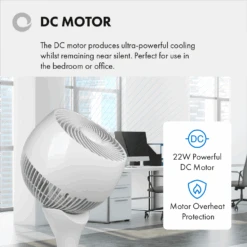 Devola Ultra Quiet 22W 12 Speed 9-inch DC Pedestal Fan - White - DV9PDQM - Return Unit -Ventilation Equipment Store a 252F4 252Fd 252F8 252Fa4d8b0782231cc47416792b5ce1519b14f472732 04 DC Motor bc84a2b8 f06a 4661 8bdf dc6d6c4012e1