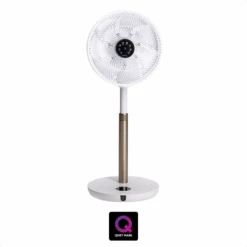 Devola Ultra Quiet 28W 12 Speed 12-inch DC Pedestal Fan - White - DV12PDQM