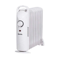Devola 800W Mini Oil Filled Radiator (9 Fin) White - DVMOR9F08W