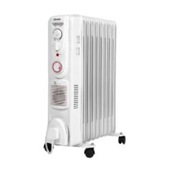 Devola 2500W Oil Filled Radiator (9 Fin) White - DVSOR9F25W