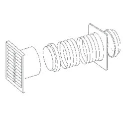 Manrose 150mm Fixed Grille Kit (White)- 7220