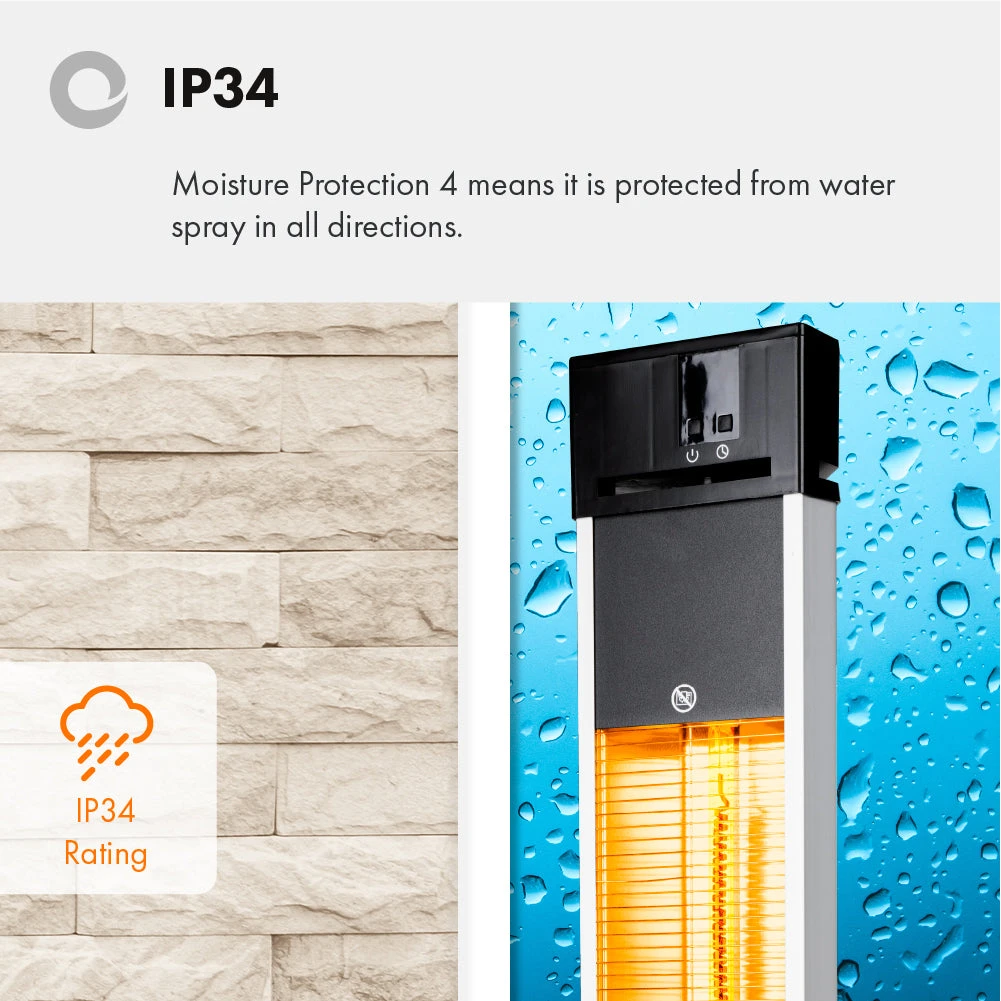 Devola Master 2kW Freestanding Patio Heater With Remote Control -DVXSPH20FSB 8 Devola Master 2kW Freestanding Patio Heater With Remote Control -DVXSPH20FSB - Image 8