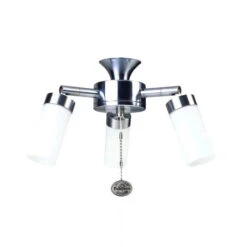 Fantasia Sparta Ceiling Fan Halogen Lighting - Stainless Steel - 220954