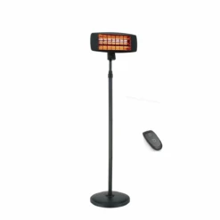 Devola Core2kW FreestandingGardenPatio Heater (Black ) - DVSPH20SMB
