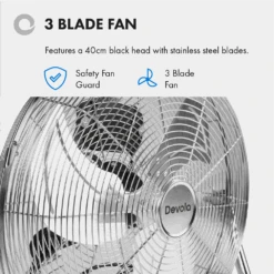 Devola High Power 80W 3 Speed 16-inch DC Floor Fan - Chrome - DV16FFC - Return Unit -Ventilation Equipment Store c 252Fe 252F6 252Fc 252Fce6c0c7181dd5f1c71cfcb99ff9c0cdd786e705b 07 3 Blade Fan 3bf89ae7 137e 4f59 8ace 2aa33377fedf