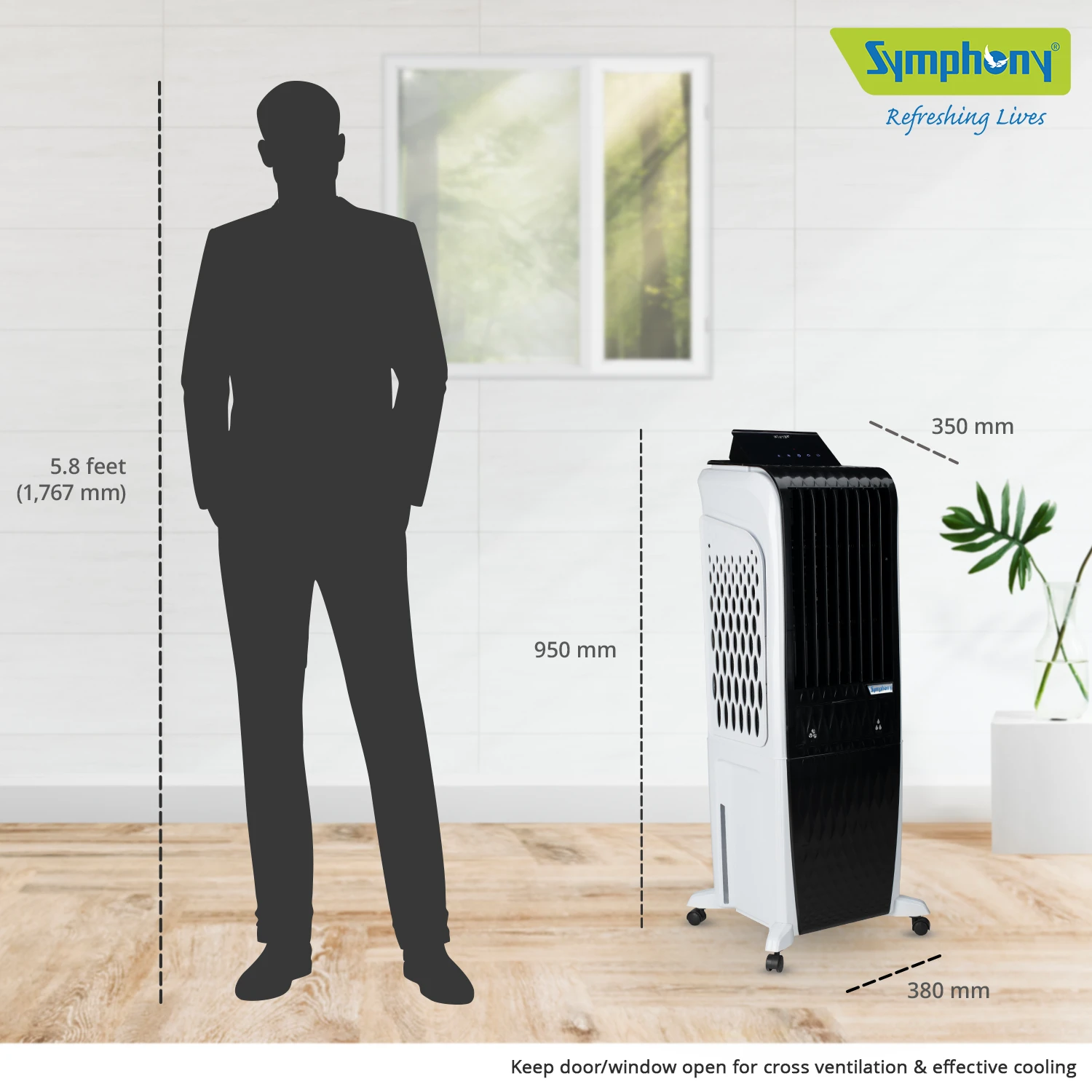 Symphony Diet 3D 30i Tower Air Cooler 30 Litres With Magnetic Remote - DIET3D30I 7 Symphony Diet 3D 30i Tower Air Cooler 30 Litres With Magnetic Remote - DIET3D30I - Image 7