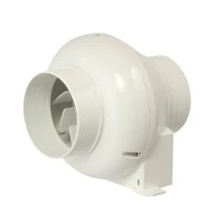 Manrose 100mm Inline Centrifugal Fan With Adjustable Over-Run Timer White - CFD200TN