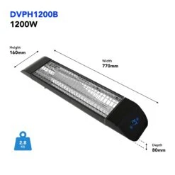 Devola 1.2kW Wi-Fi Patio Radiant Heater - DVPH1200B -Ventilation Equipment Store d 252F2 252Fb 252F4 252Fd2b443dfb131f75e53a228bfad33c94c4e019a74 Image 4 b0910394 8846 4a2b b420 c72864e04847