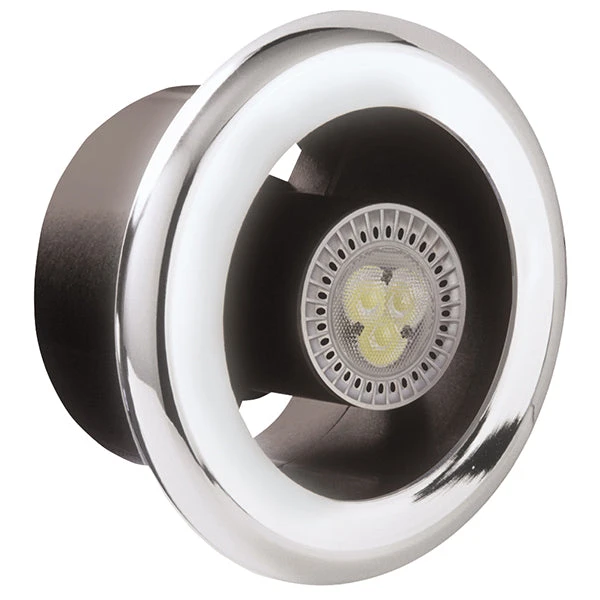 Manrose LEDSLKTC 100mm LED Showerlite Fan Kit Timer(Chrome) - Return Unit 1 Manrose LEDSLKTC 100mm LED Showerlite Fan Kit Timer(Chrome) - Return Unit